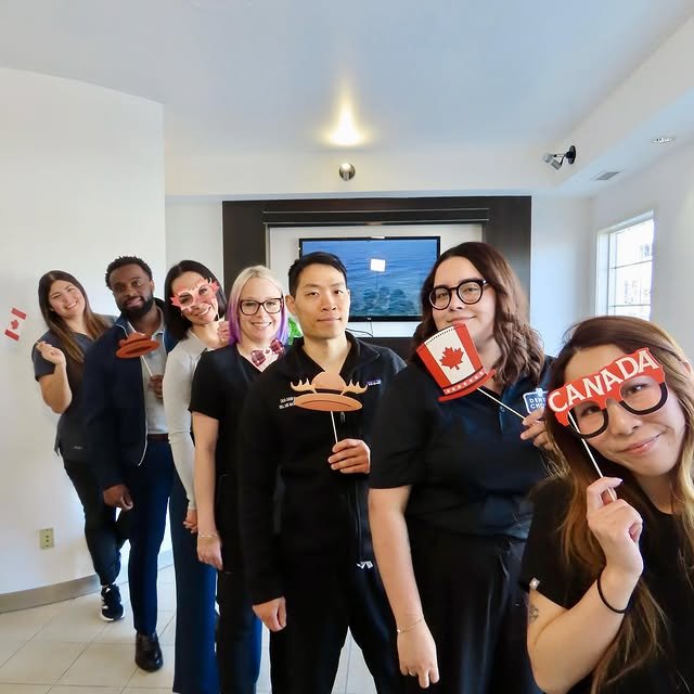 professional dentist and staff